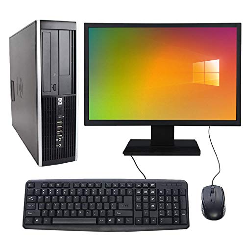 Complete set of 19in Monitor and HP 8300 SFF Quad Core i5-3470 8GB 500GB WiFi Windows 10 64-Bit Desktop PC Computer (Renewed)