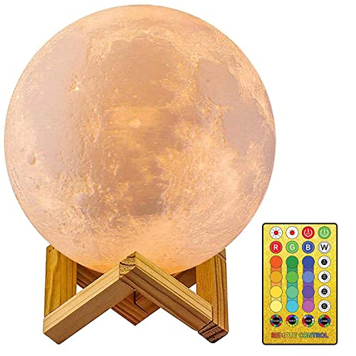 CPLA Custom Moon Lamp with Photo Text 16 LED Colors (Diameter 5.9 inch)