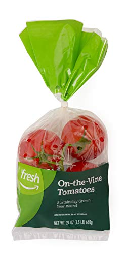 Amazon Fresh Brand, On The Vine Tomatoes, 24 Oz