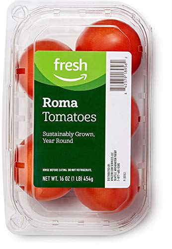 Amazon Grocery, Roma Tomatoes, 16 Oz (Previously Fresh Brand, Packaging May Vary)