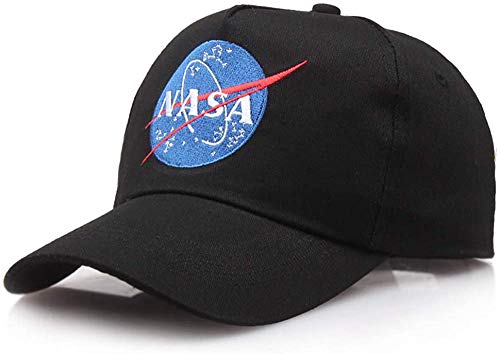 BMCOUTURE NASA Logo Baseball Cap Vintage Twill Embroidery Dad Hat Hip Hop Baseballcap Adjustable Black