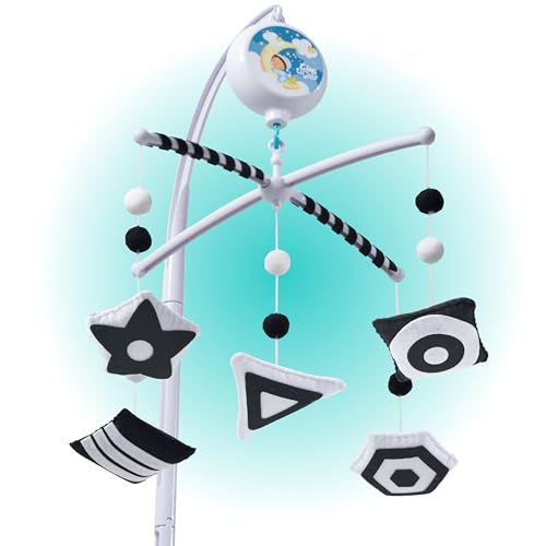 EVERLOVE Montessori Mobile Baby for Crib (TINITIGIES) - Black and White Mobile Give Visual Stimulation to Engage Your Newborn - Baby Crib Mobile for Boys & Girls - Baby Mobile for Crib