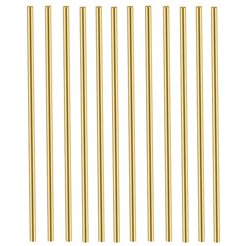 25 Pcs 2 mm/5/64 inch Solid Brass Rods Lathe Bar Stock Kit Brass Round Stock 2mm/5/64 inch in Diameter 12 Inches in Length