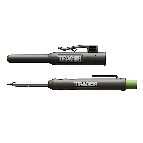 Tracer Deep Hole Construction Pencil Site Holster (120mm, Extendable 2B Construction Pencil with Inbuilt Sharpener)
