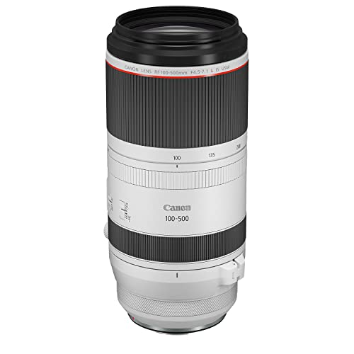 Canon RF100-500mm F4.5-7.1 L is USM Lens, Super-Telephoto Zoom Lens, Compatible with EOS R Series Mirrorless Cameras, White