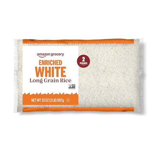 Amazon Grocery, Enriched White Long Grain Rice, 2 Lb (Previously Amazon Fresh, Packaging May Vary)