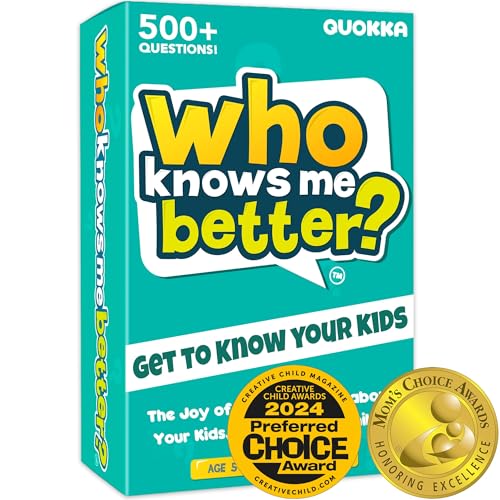 QUOKKA Who Knows Better - Original - Kids & Family Card Quiz Game - Fun & Educational Questions for Children & Families - Suitable for Boys & Girls 5+ Years Old