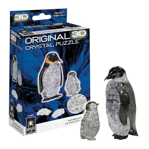 BePuzzled | Penguin and Baby Original 3D Crystal Puzzle, Ages 12 and Up