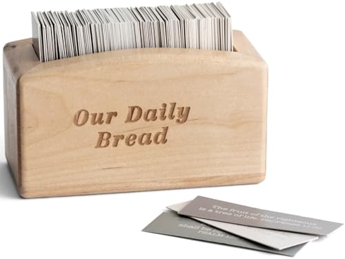 DaySpring - Our Daily Bread Wood Promise Box - 240 Promises from The Word of God - Sharable Scripture Cards (J4531),Brown