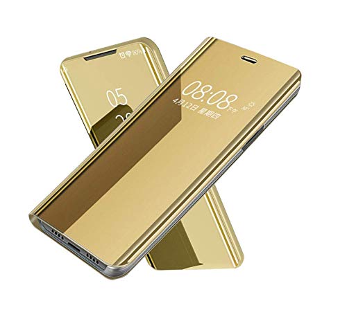SmartLike Mirror Protective Wallet Flip Cover for Samsung Galaxy Note20 Ultra 5G / Samsung Galaxy Note20 Ultra - Gold