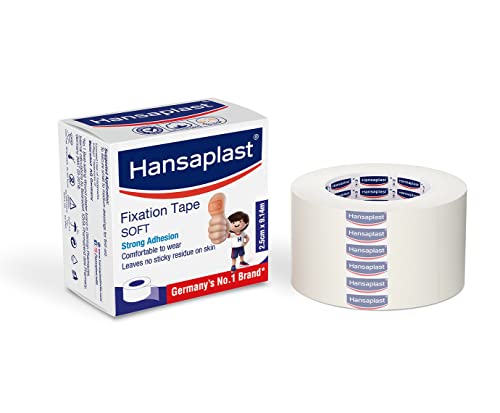 Hansaplast Fixation Tape, Adhesive tape for medical | 100% Cotton fabric, 12 pieces, 2.5 cm x 9.14 cm