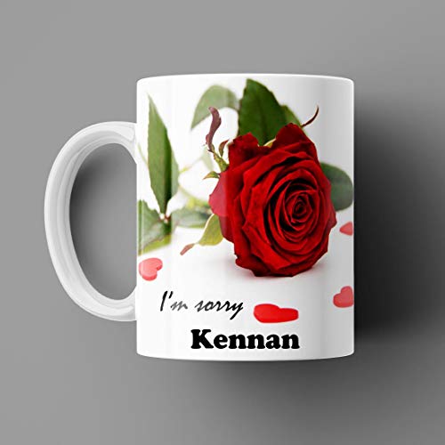 Kennan I AM Sorry Printed White Ceramic Coffee Mug (350) ml