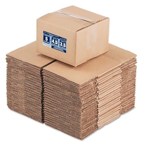 SECUREMENT® Corrugated Brown Boxes for online selling/ecommerce - 3 PLY (150 GSM) - 100 Boxes (5 x 4.5 x 3.5 inch)