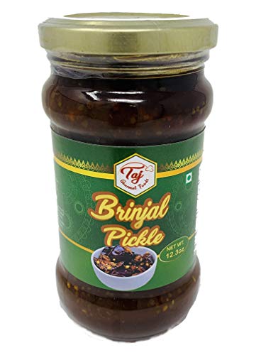 TAJ Gourmet Brinjal Pickle, (Eggplant Pickle), 300g (10.5oz)