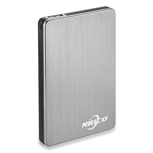 NRICO 500GB Portable External Hard Drive USB 3.0 HDD 2.5inch Storage Compatible for PC, Mac, Desktop,PS4 (500GB, Grey)