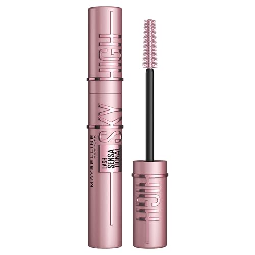 Maybelline New York Schwarze Wimperntusche für extrem lange Wimpern, Lash Sensational Sky High Mascara, Very Black, 7,2 ml