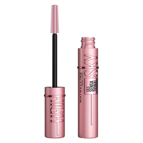 Maybelline Mascara Lash Sensational Sky High Volumizing and Thickening Eyelash Lengthening. Flake Free Formula, 01 Black