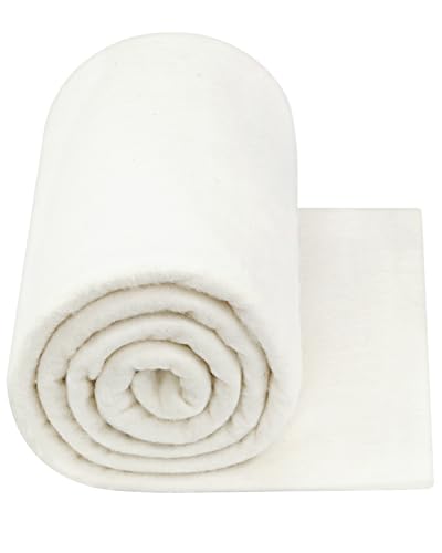 PLANTIONAL Natural Cotton Batting for Quilts: 47-Inch x 59-Inch Light Weight Purely Natural All Season Quilt Batting for Quilts, Craft and Wearable Arts