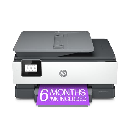 HP OfficeJet 8015e Wireless Color All-in-One Printer, 6 months of Instant Ink included