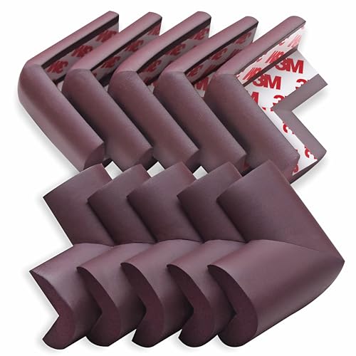 LuvLap Baby Proofing Thick Corner Guard for Baby Safety, 10 Pcs, Pre-Taped Edge Guard, Furniture Corner Cushion Edge Guard Protectors, Non Toxic, BPA Free