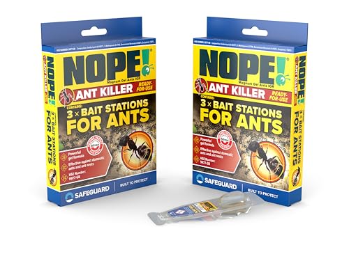 NOPE! Ant Killer Bait Station (6 x 5g) Indoor & Outdoor. Eradicates Ants and their Colony & Nest