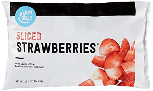 Amazon Brand - Happy Belly Sliced Strawberries, 16 ounce (Pack of 1)