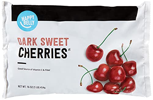 Amazon Brand - Happy Belly Cherries, Dark Sweet, 16 oz