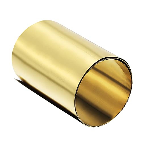 uxcell Brass Sheet Roll, Metal Foil Plate 1000mm x 100mm x 0.1mm