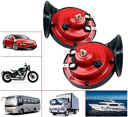 300db Double Horn Pack (12v, Waterproof) - Trucks, Trains, Ships; Motorcycles, Alternate Car Parts (Red)