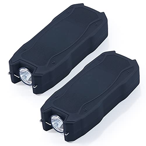 Dartmoor 500,000V Mini Stun Gun 2 Pcs, Highly Portable Ultrapowerful USB Rechargeable Electric Stun Gun with 120lm Tactical Flashlight and Custom Holster, for Men & Women for Car and Self Defense