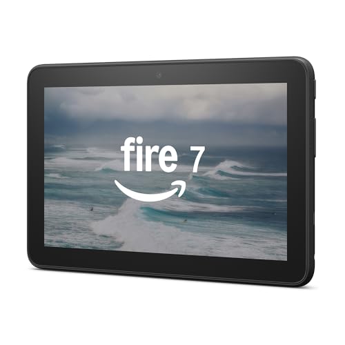 Amazon Fire 7 tablet (newest model) 7” display, read and watch, under $60 with 10-hour battery life, 16 GB, Black
