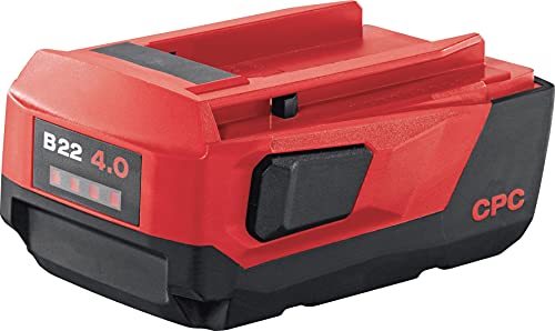 Hilti B22 4.0 22V Battery, 4.0 Ah Li-ion Battery for All Hilti 22V Power Tools excl. Nuron (2183182)