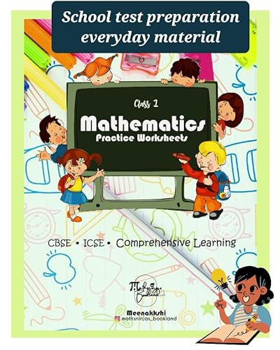Class 1 Mathematics 2025 CBSE / ICSE practice Worksheets with Mental Math | Multiplication tables | word problems by Mathsninjas Bookland (New Edition) Meenakkshi