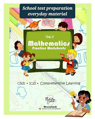 Class 2 Mathematics CBSE / ICSE practice question papers 2025 (Chapterwise) Workbook with Mental Maths by Mathsninjas Bookland [Workbook] Meenakkshi