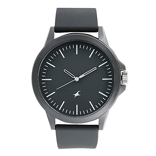 Fastrack Tees Analog Black Dial Unisex-Adult Watch-38024PP25
