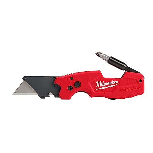 Milwaukee 6-in-1 Fastback UTIILY KNF 4INCH STAINLESS STEEL BLADE RED PLASTIC HANDLE MULTIFUNCTION UTILITY KNIFE