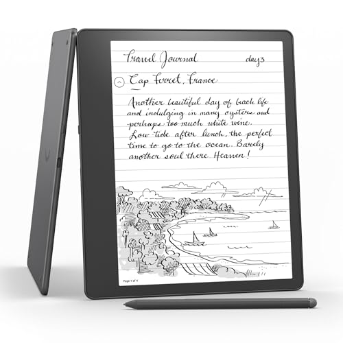Amazon Kindle Scribe (16 GB) - Now write directly on books and documents. A Kindle and notebook, all in one. Includes Premium Pen.