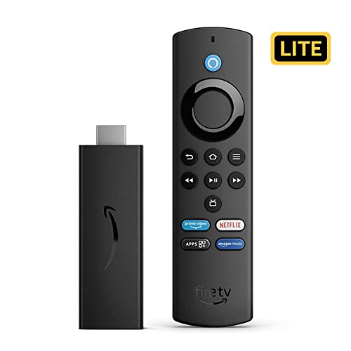 Certified Refurbished Fire TV Stick Lite with all-new Alexa Voice Remote Lite (no TV controls), HD streaming device | Now with App controls