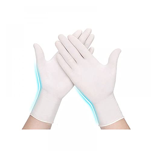 Latex Gloves | 50 Pairs |(100 Pieces) 1 Box| Large | Disposable | Surgical | Non Sterile | Medical Examination | All-Purpose | Less Powdered | Cleaning|Ambidextrous
