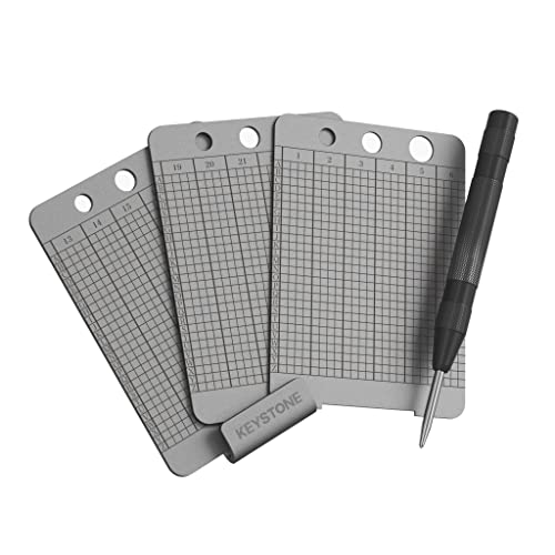 KEYSTONE Crypto Seed Storage, Crypto Capsule Metal Wallet, Cold Storage Backup, 24 Words Bitcoin Key Phrase Storage, 304 Steel Plate, Compatible with All BIP39 Wallets (Keystone Tablet Punch)