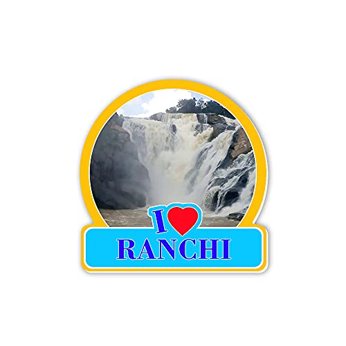 REGALOCASILA Souvenir Fridge Magnet I Love Ranchi River Waterfalls Home Decoration Kitchen Decor Accessories Matte Finish