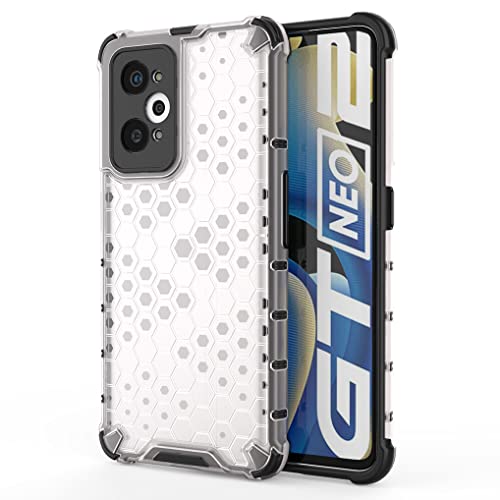 SEAHAI Case for Realme GT Neo 3T 5G/Realme GT 2 5G/Realme GT Neo 2, Ultra-thin Silicone TPU Shockproof Bumper Case Cover [Advanced Air Cushion Drop Protection] [Honeycomb Structure] - Gray