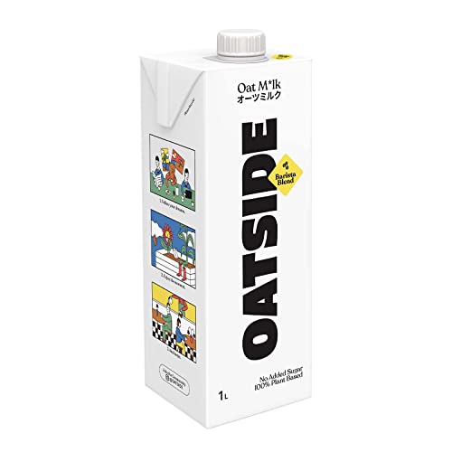 OATSIDE Original Oat Milk Barista Blend, No Added Sugar, Dairy Free, Vegan, Creamy, Shelf Stable, 100% Plant Based Beverage 33 fl oz ℮ 1 L