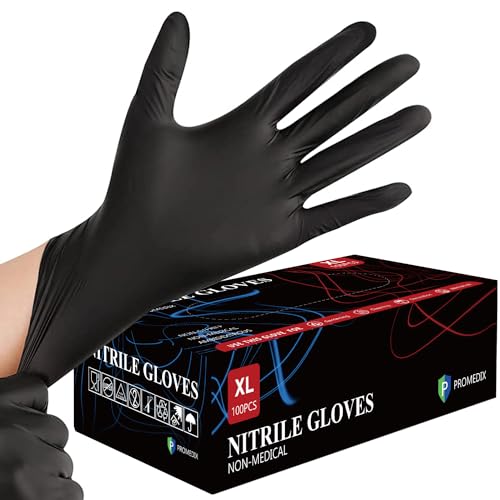 PROMEDIX P Nitrile Gloves, 4mil-100 Count, Gloves Disposable Latex Free, Disposable Gloves for Cooking,Household,Food safe