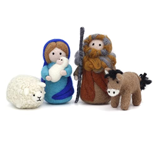 Nativity Felting Kits for Adults Including Everything to Make - Craft Kits - Needle Felting Kits for Beginners - Height 10CM