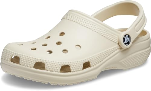 Crocs Unisex-Adult Classic Clog, Clogs for Women and Men, Bone, 9 Women/7 Men