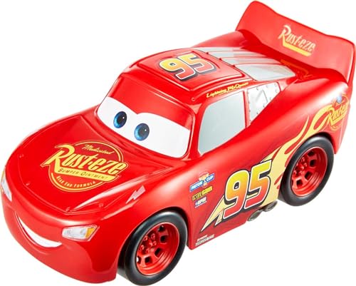 Mattel Disney Pixar Cars Track Talkers Lightning McQueen Vehicle, 5 1/2-in Movie Talking Movie Toy with Sound Effects, Collectible Character Car, Toy for Kids & Collectors Ages 3 Years Old & Up