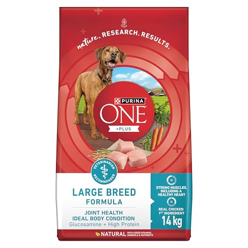 Purina ONE +Plus Large Breed Dry Dog Food with Chicken - 14 kg Bag