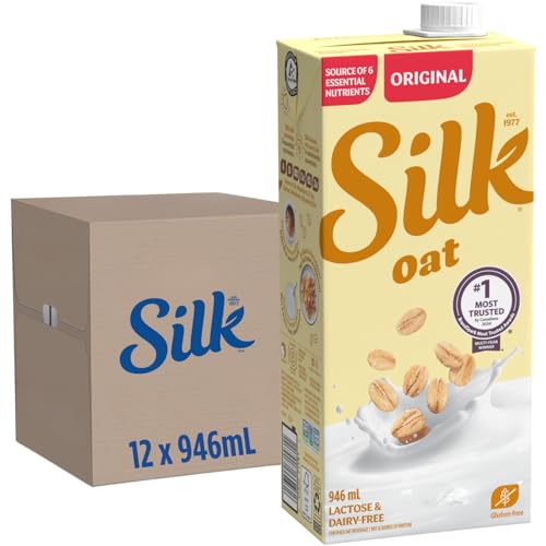 SILK Original Oat Milk - 12 Pack - 946ml - Plant-Based Beverage - Dairy-Free - Vegan - Shelf Stable - Non-GMO - Gluten Free