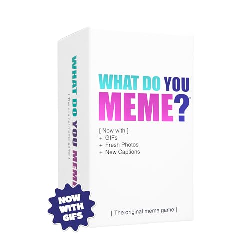 What Do You Meme? Core Game (New Edition) Now Including GIF's by Relatable, The Essential Party Game for Meme Lovers Now with Refreshed Content, Great for Adult Games for Game Night
